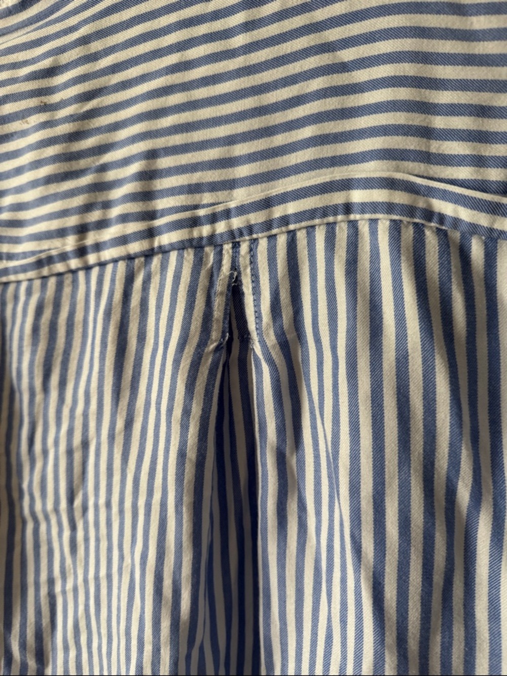 beachlunchlounge Blue and White Striped Women’s Button-Down Shirt - Picture 4 of 4